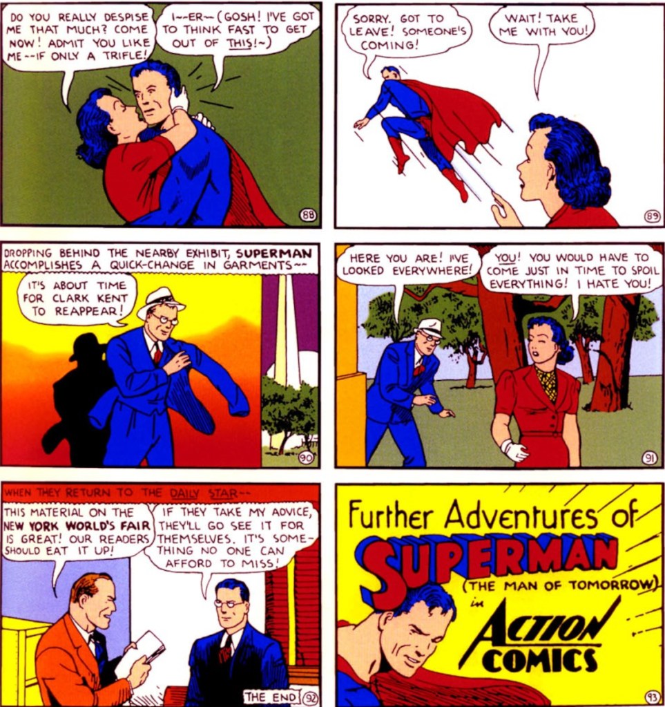 First time Superman was called Man of Tomorrow in 1939 New York Worlds Fair Comics