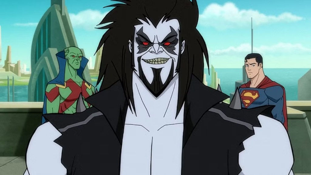 Martian Manhunter Lobo and Superman in animated Superman Man of Tomorrow 2020 movie