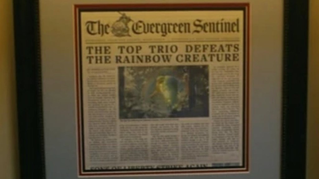 Peacemaker Rainbow Creature Newspaper clipping