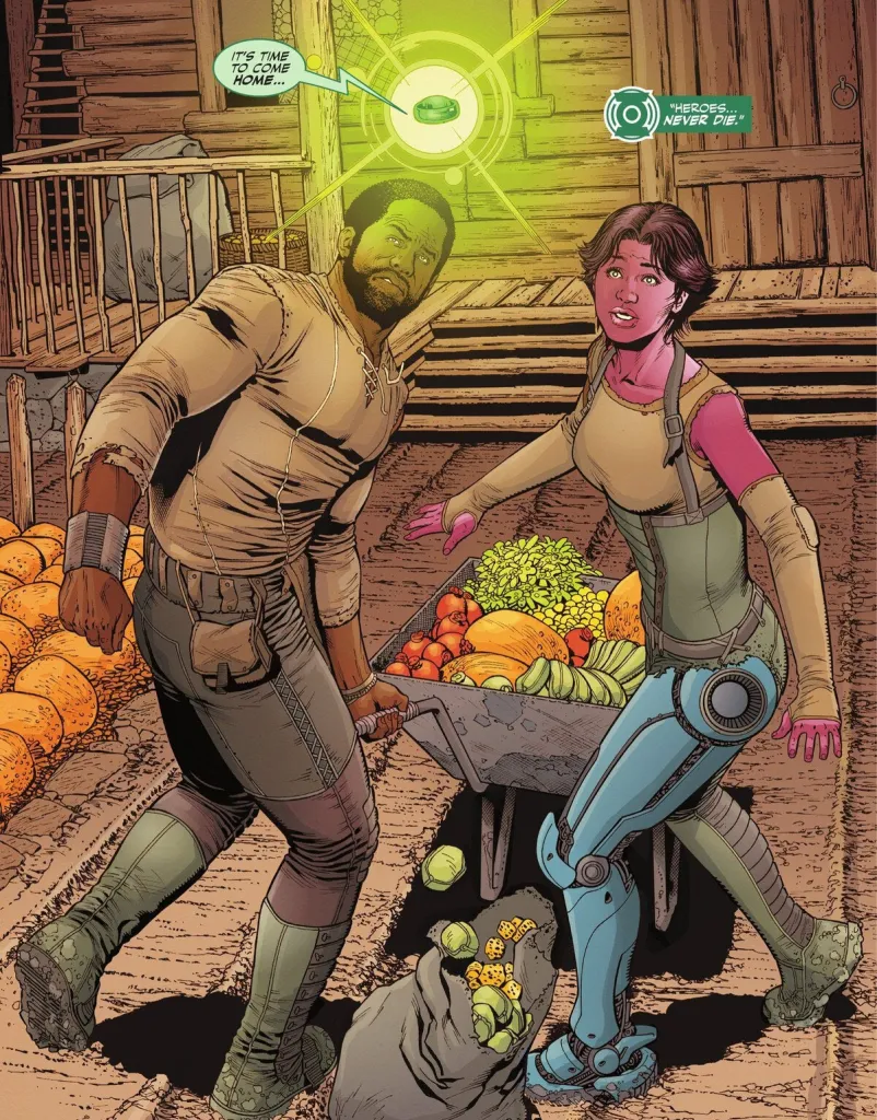 John Stewart and Katma Tui in Green Lantern Corps 9