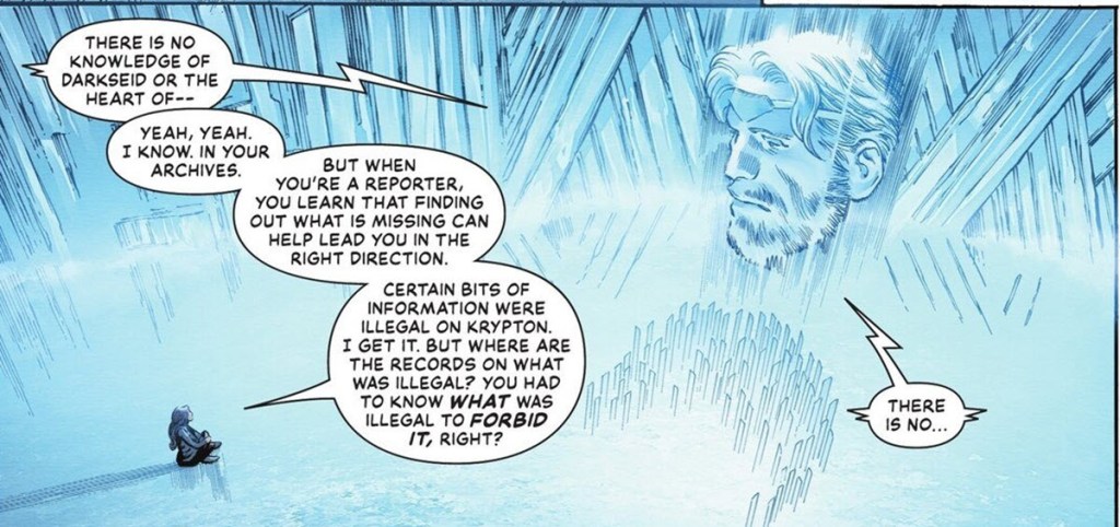 Lois Lane interviews Jor-El AI in Superman #31