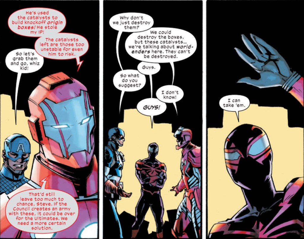 Miles Morales Volunteers To Take Origin Boxes in Ultimate Spider-Man Incursion #5