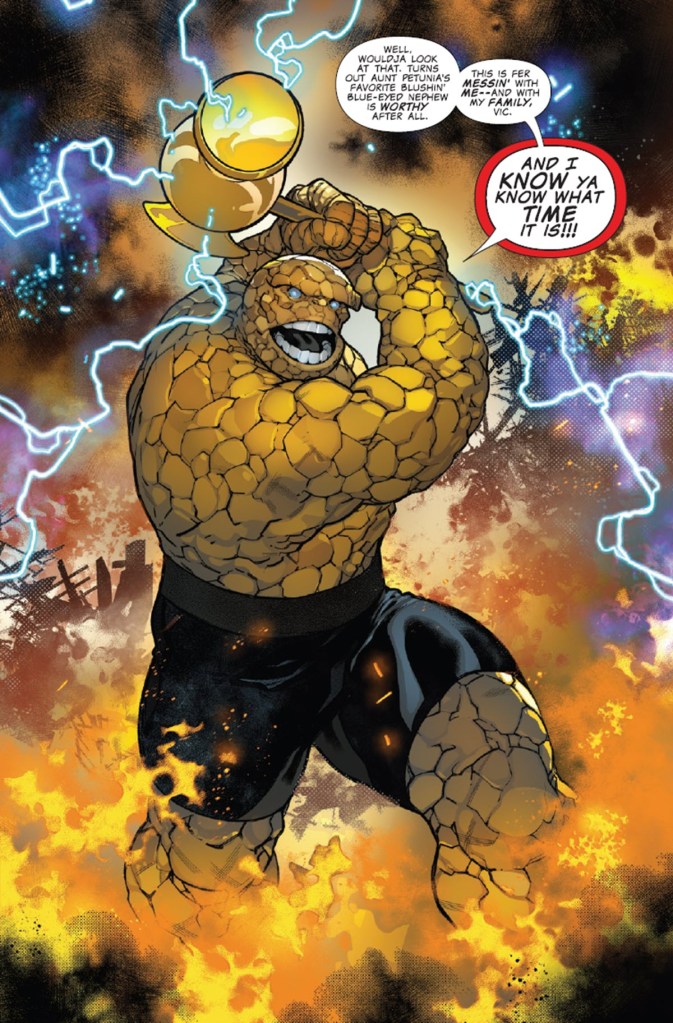 The Thing wields Power of Thor in One World Under Doom #8