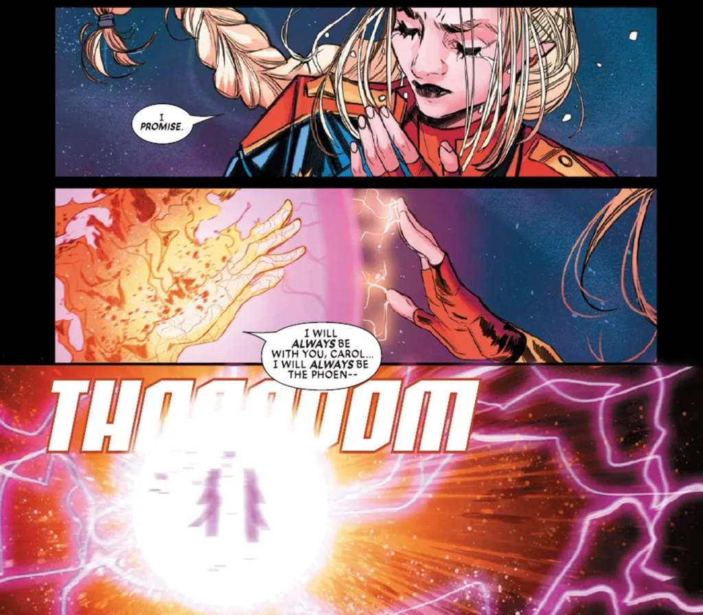 Captain Marvel becomes new Phoenix Force Host in X-Men Binary Age of Revelation #2