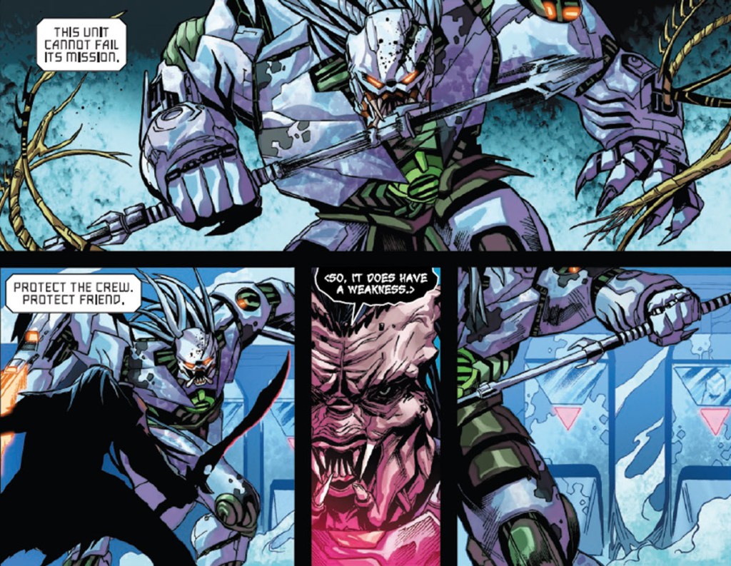 Dek finds Robot Weakness in Predator Badlands #1