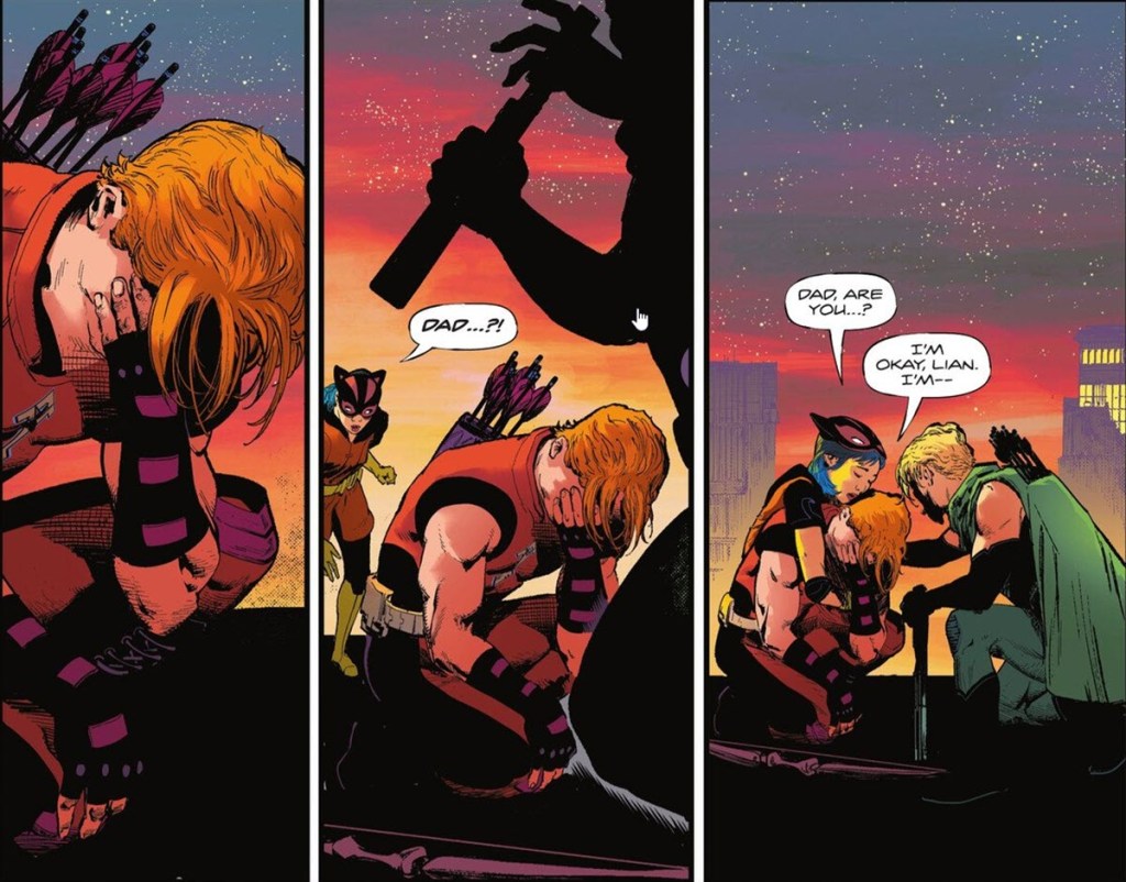 Roy Harper Red Arrow Arsenal breakdown after killing in Green Arrow #30