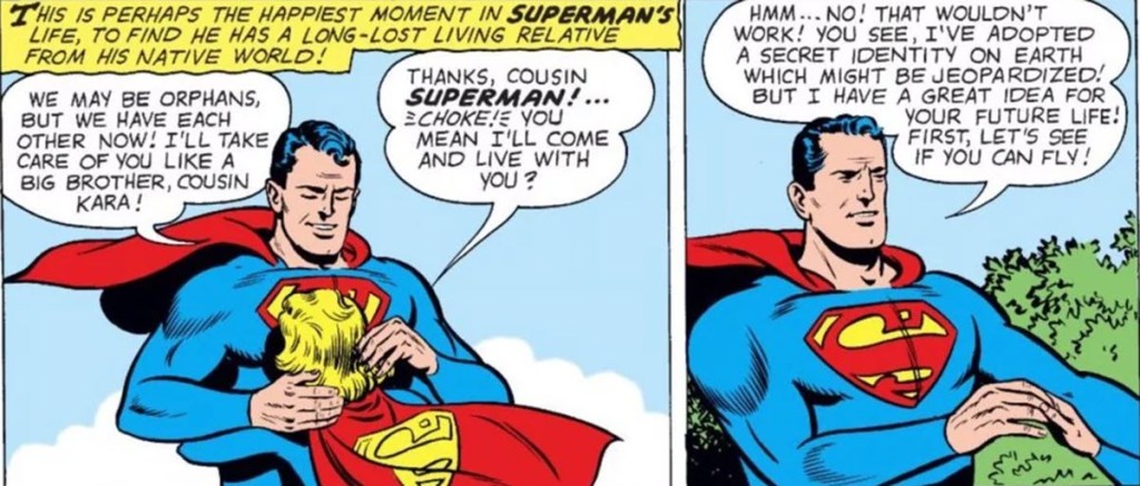 Silver Age Superman sends Supergirl to orphanage