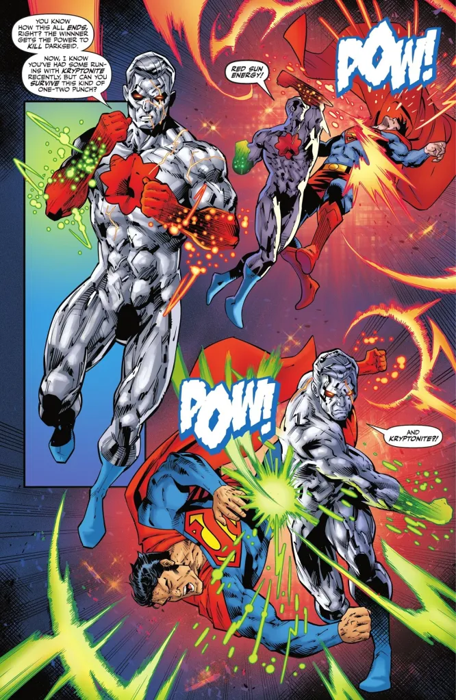 Captain Atom fights Superman in DC K.O. special