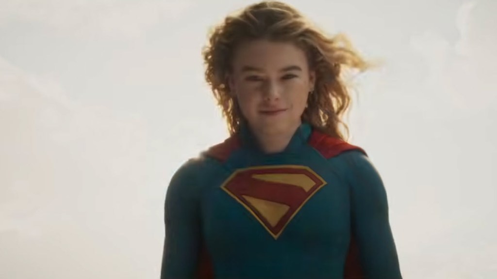 DCU Supergirl Milly Alcock Kara Zor-El flying