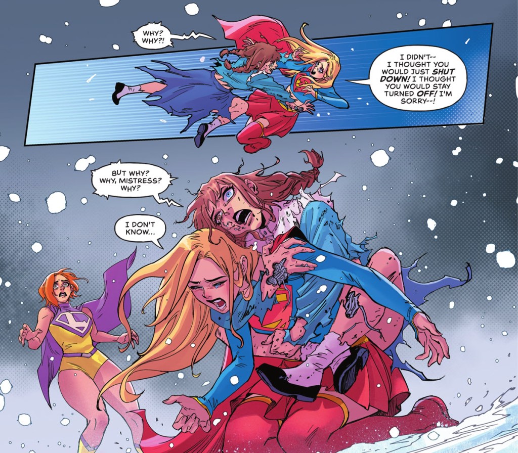 Kara Zor-El Attacked by Linda Danvers Robot in Supergirl #8