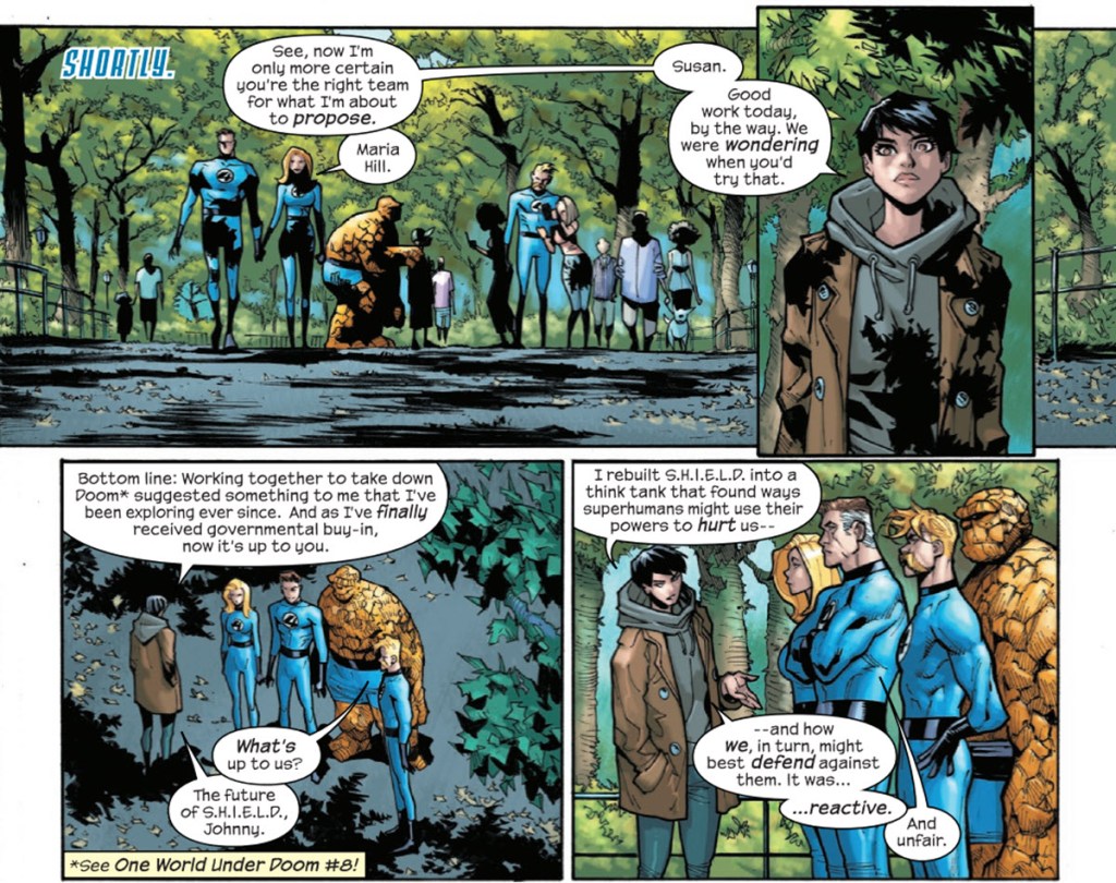 Maria Hill approaches Fantastic Four about new SHIELD