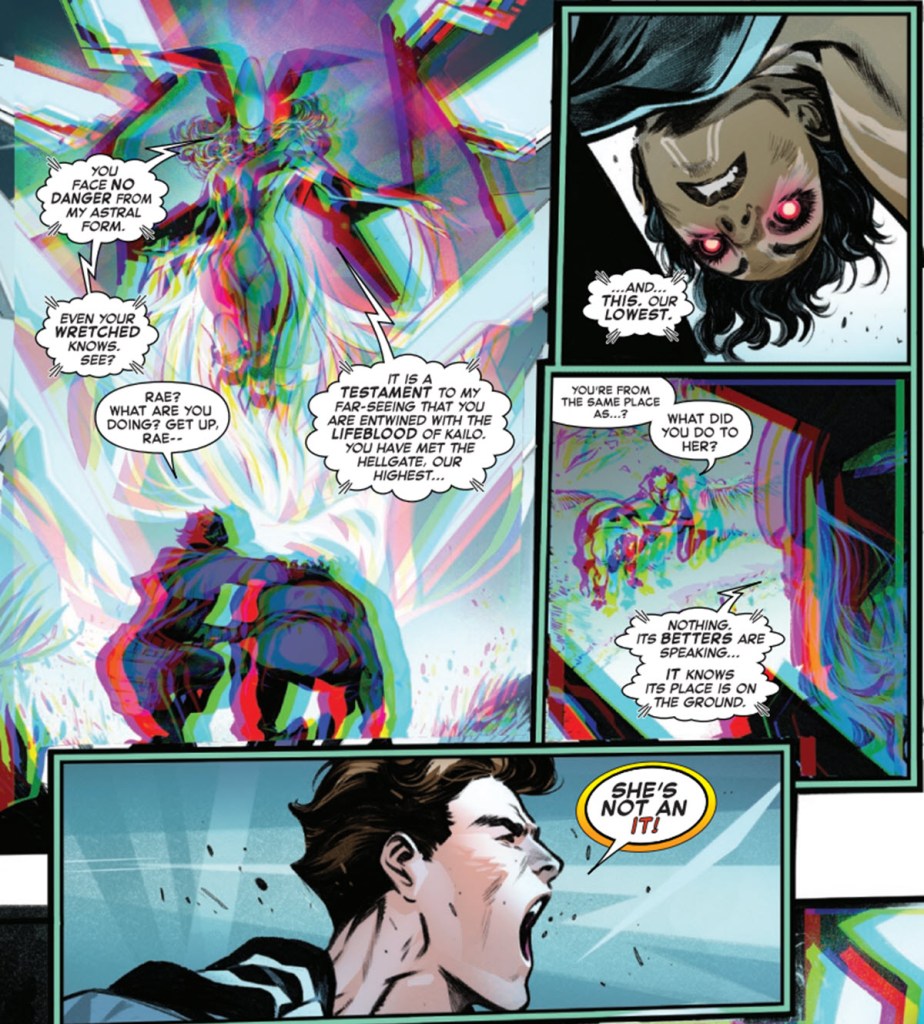 Peter Parker defends Raelith in Amazing Spider-Man #17