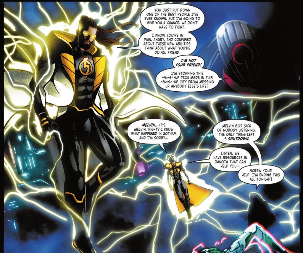 Static vs Shutdown in Batman Static Beyond #2
