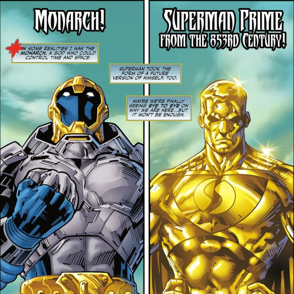 Superman-Prime and Monarch in DC K.O.