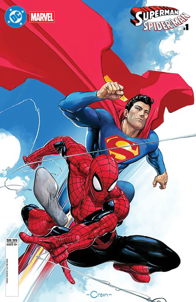 Superman Spider-Man #1 cover by Clayton Crain