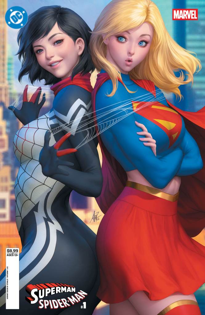 Superman Spider-Man #1 cover by Stanley Artgerm Lau