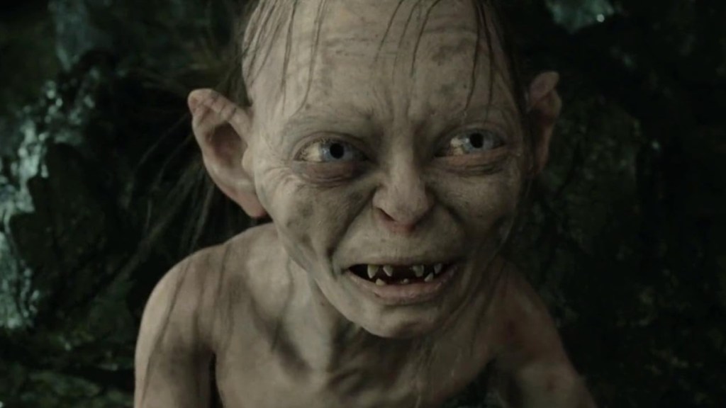 Gollum stares in The Lord of the Rings: The Return of the King.