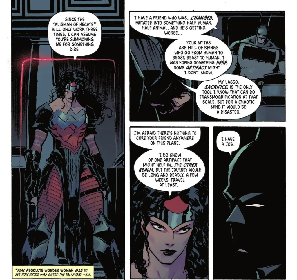 Batman asks Wonder Woman for favor in Absolute Batman #16