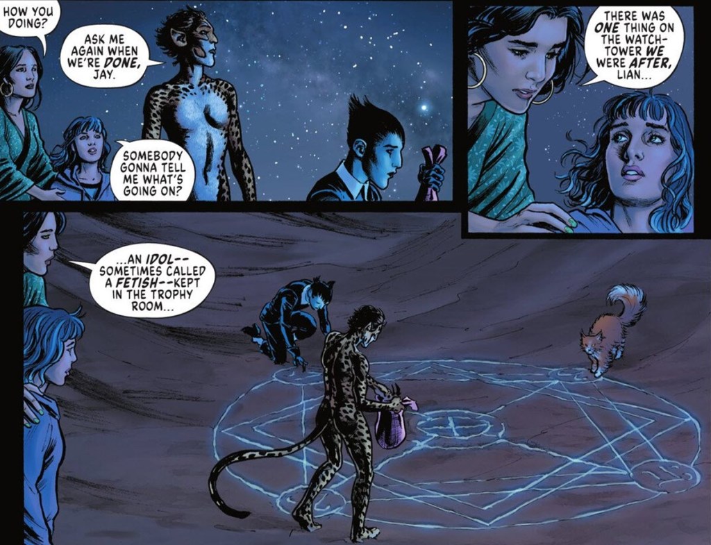 Cheetah summons Urzkartaga in Cheetah and Cheshire rob the Justice League #6