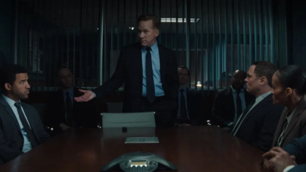 Department of Damage Control Meeting in Wonder Man Season 1 Episode 3