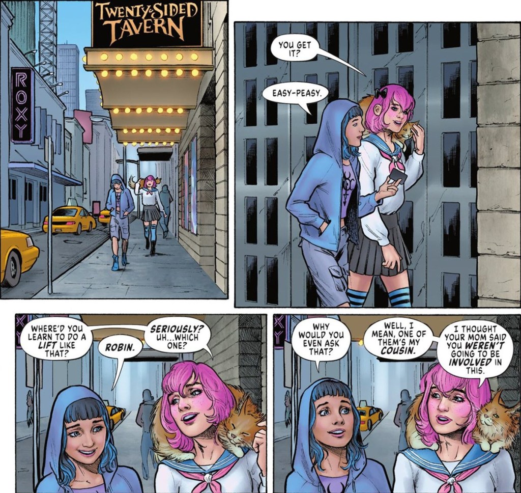 Featherweight and Lian discuss Robin after a pickpocketing scam