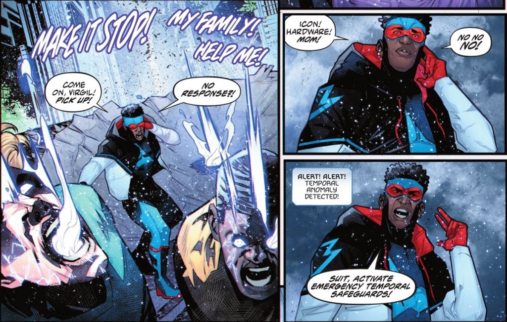 Beacon escapes temporal disturbance in New History of the DC Universe The Dakota Incident