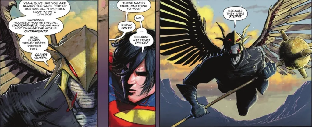 Hawkman confesses to killing four superheroes in Absolute Superman #16
