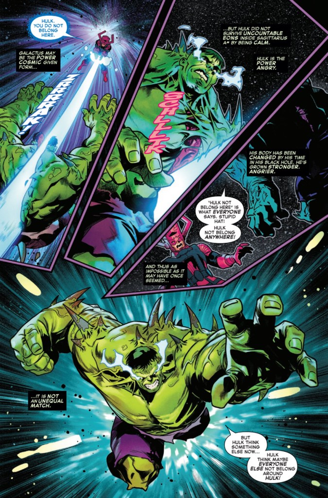 Hulk Smashes Galactus in Hulk Smash Everything #3