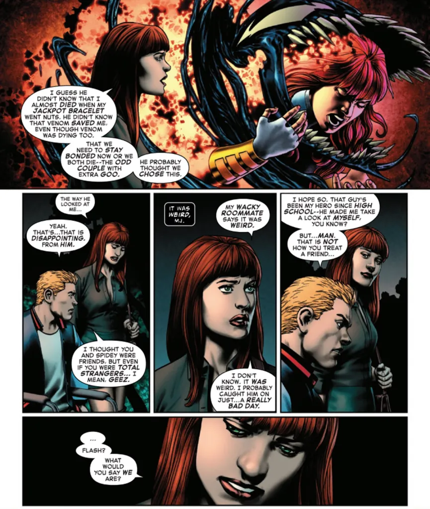 Mary Jane Watson and Flash Thompson Talk in Amazing Spider-Man Venom Death Spiral #1