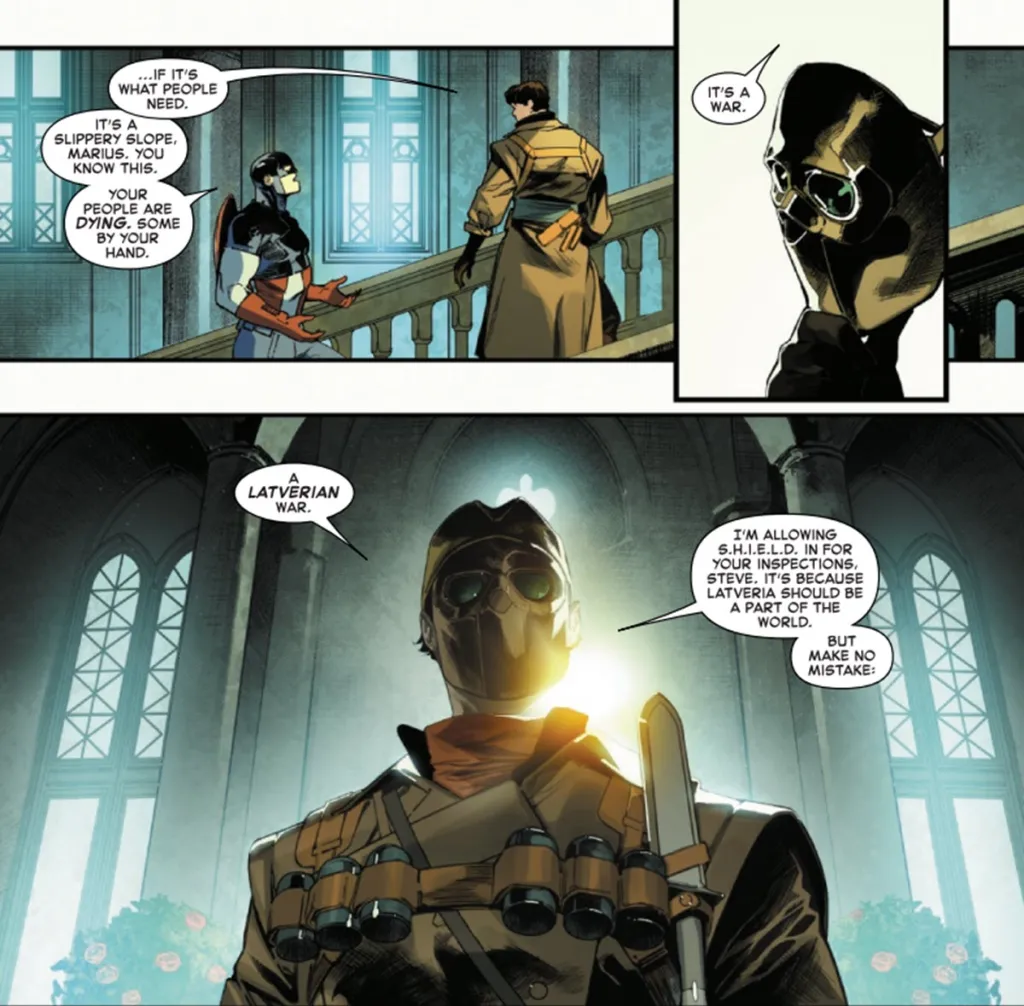 Salvation defends his actions in Captain America #7
