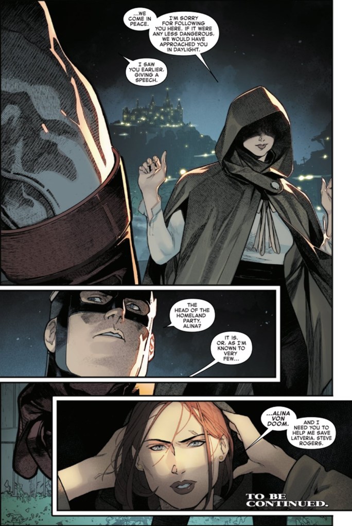 Steve Rogers meets lost Von Doom in Captain America #7