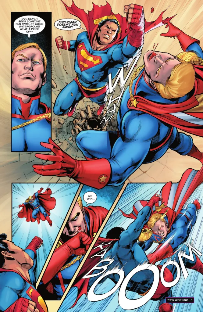Superman fights Homelander in DC KO Boss Battle #1