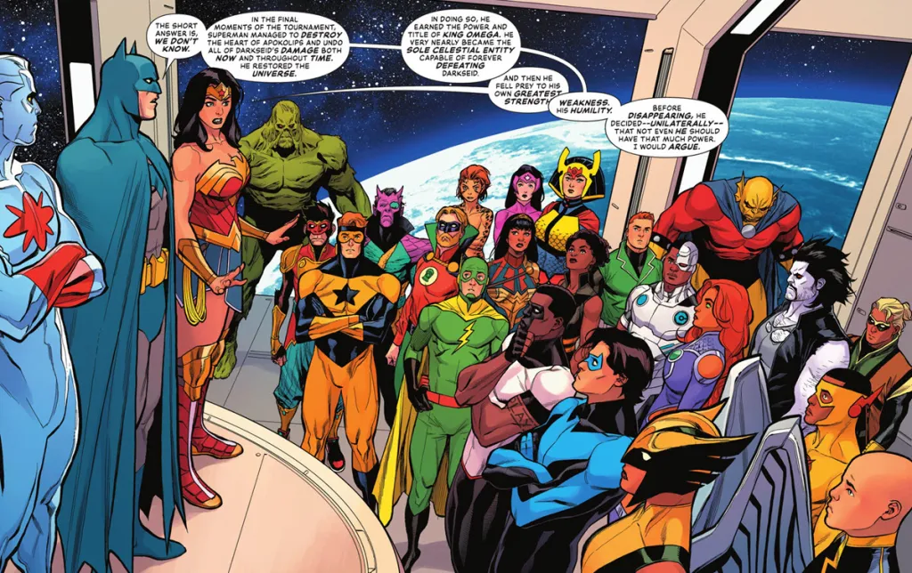 Batman addresses Justice League in Justice League Unlimited #17