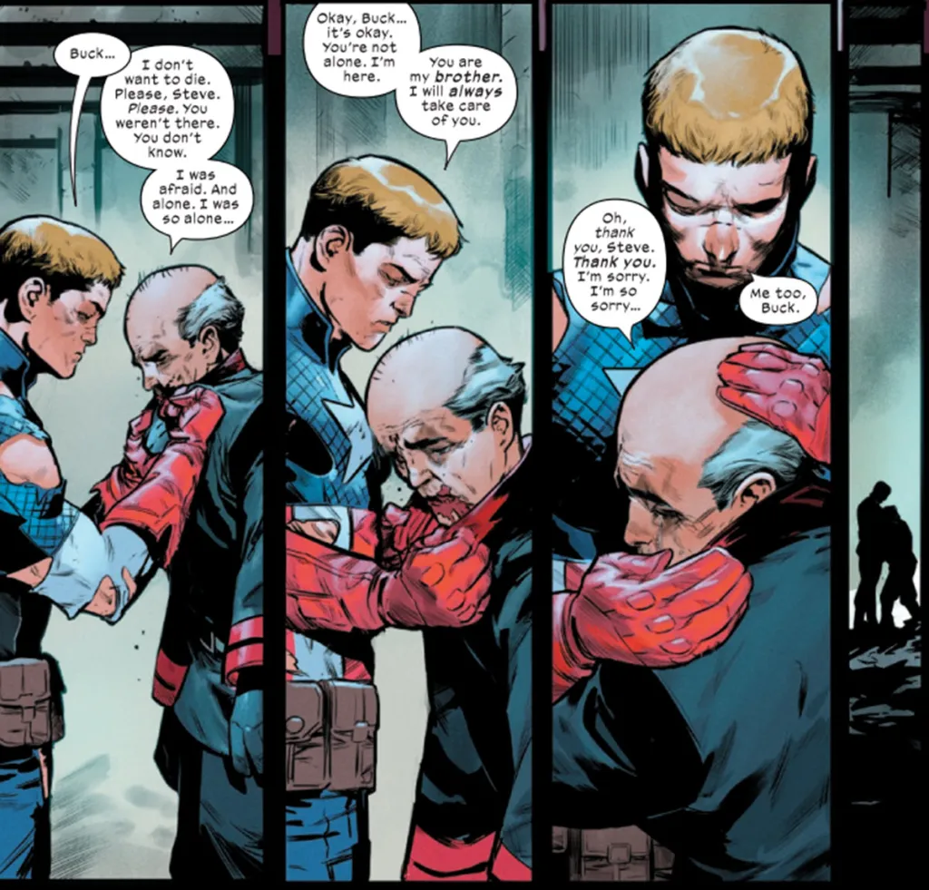 Bucky Barnes and Captain America in The Ultimates #22