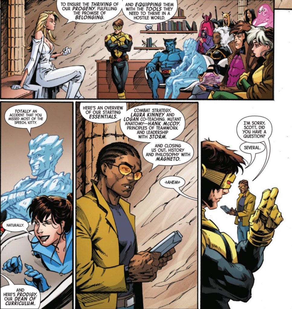 Emma Frost outlines Graymatter Lane Classes in X-Men Unlimited #1