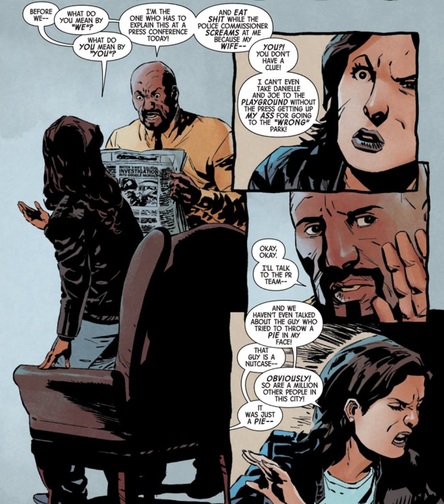Jessica Jones argues with Luke Cage in Alias Red Band #1