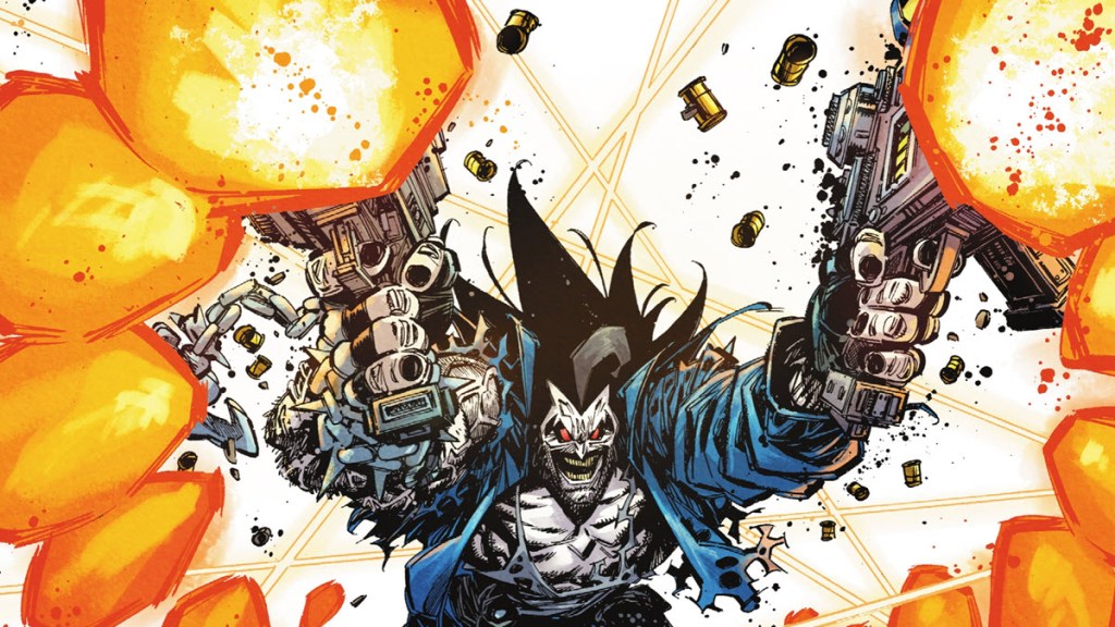 Lobo in a gun fight in Lobo #1