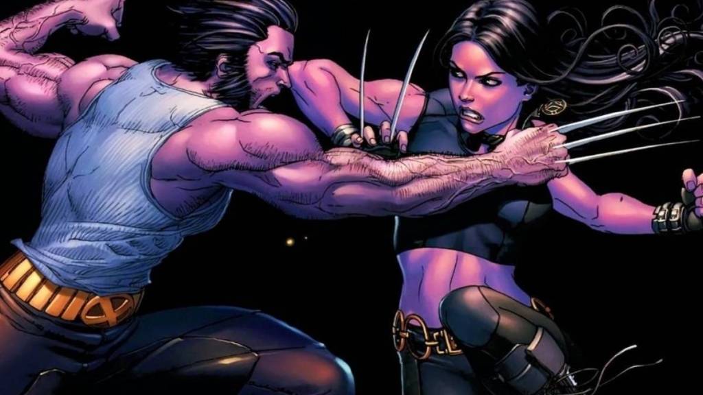 Wolverine Logan and Laura Kinney Spar Marvel Comics