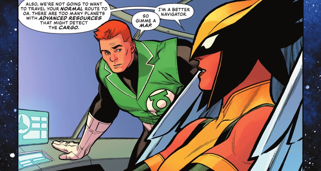 Guy Gardner and Hawkgirl in Justice League Unlimited #18