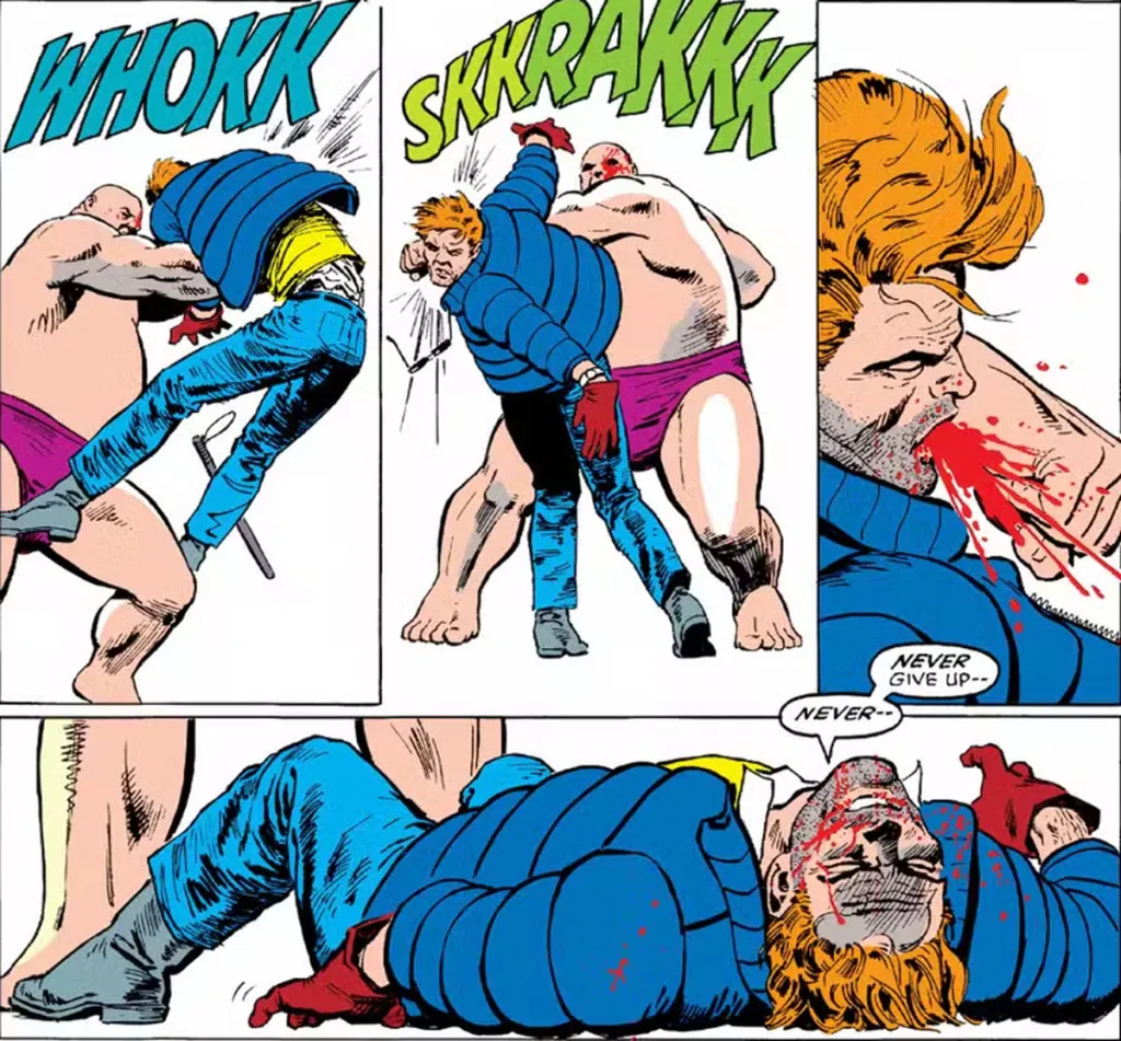 Kingpin fights Matt Murdock in Daredevil Born Again comic