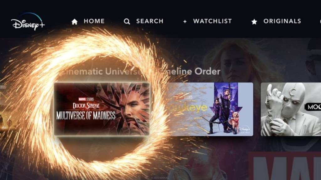 A screenshot of Marvel on Disney+.
