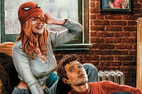Peter Parker and Mary Jane Watson from Amazing Spider-Man #27 cover by Lee Bermejo