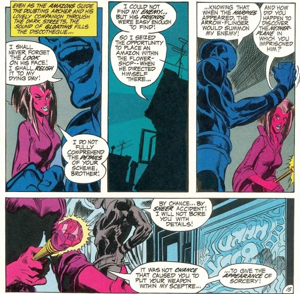 Sinestro and the Witch Queen scheme in Green Lantern Green Arrow #82