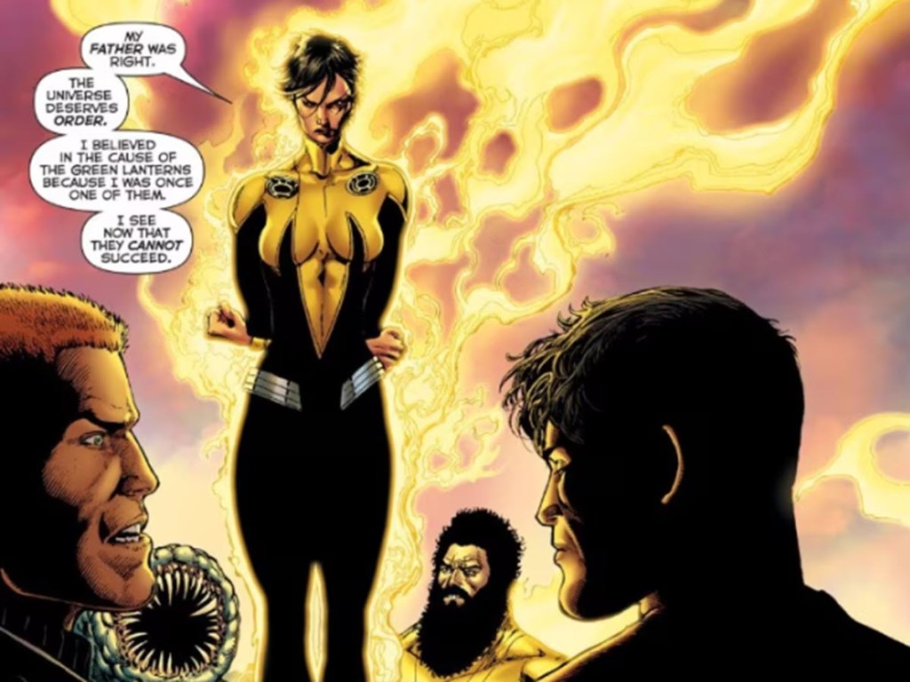 Soranik Natu abandones the Green Lantern Corps alliance