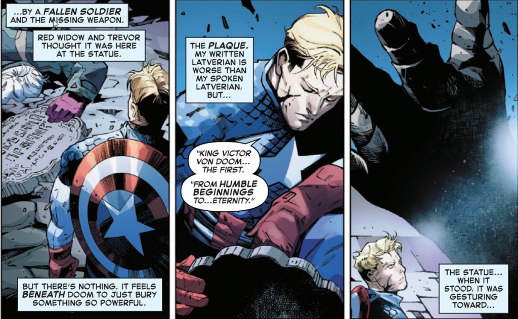 Steve Rogers solves riddle of Doom's hidden weapon in Captain America #10