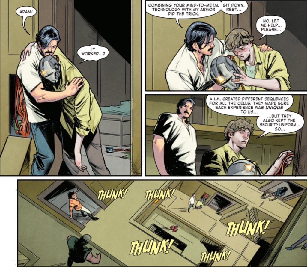 The great escape from AIM HQ in Iron Man #4
