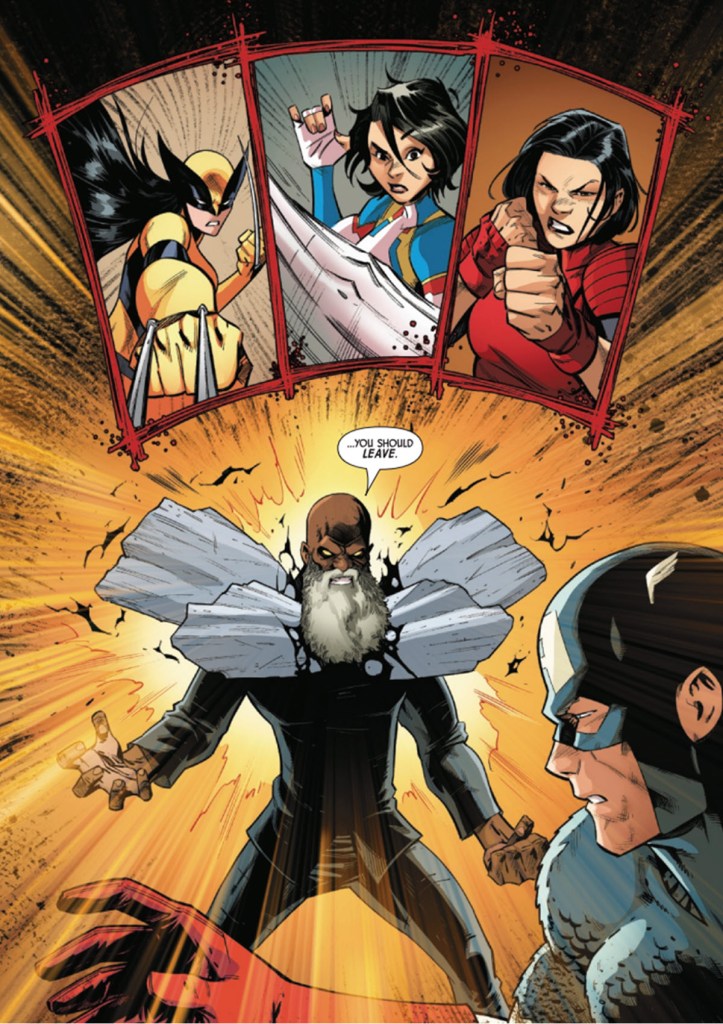 X-Men and Captain America encounter Maurice Canfield in Ultimate X-Men #2