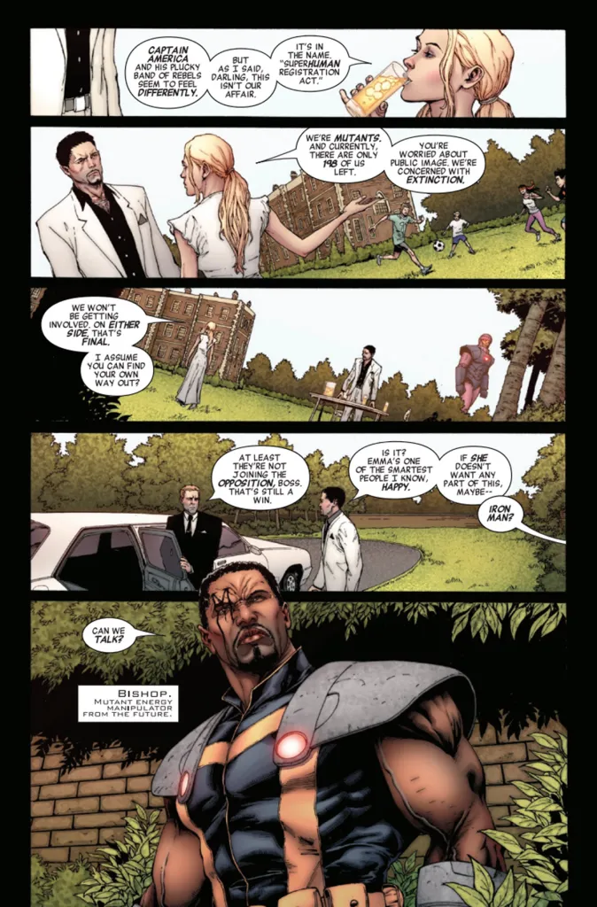 Bishop joins Iron Man on Pro-Reg side in Civil War Unmasked #1