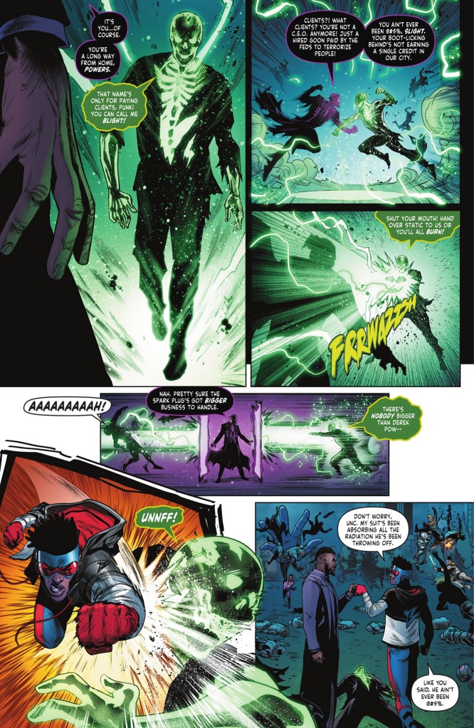 Blight defeated almost instnatly in Batman Static Beyond #6