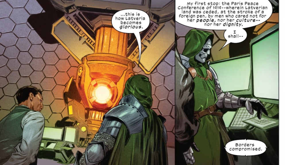 Doctor Doom explains his plan in Doomquest #1